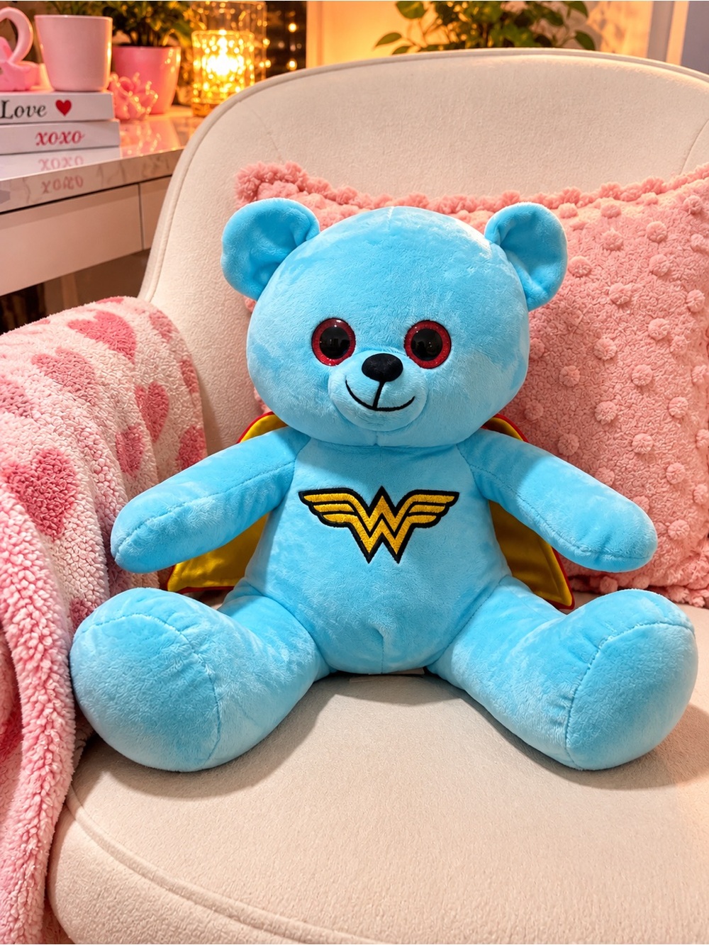 DC Six Flags Justice League Wonder Woman Plush Bear NWOT